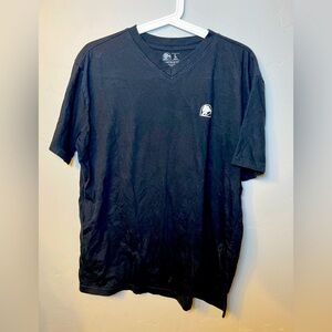 Taco Bell Employee V-Neck Tee Shirt - Black Multicolor Logo
